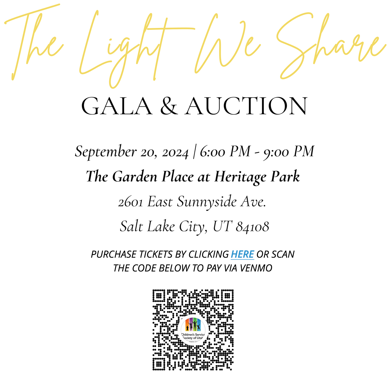 The Light We Share Gala & Auction September 20, 2024